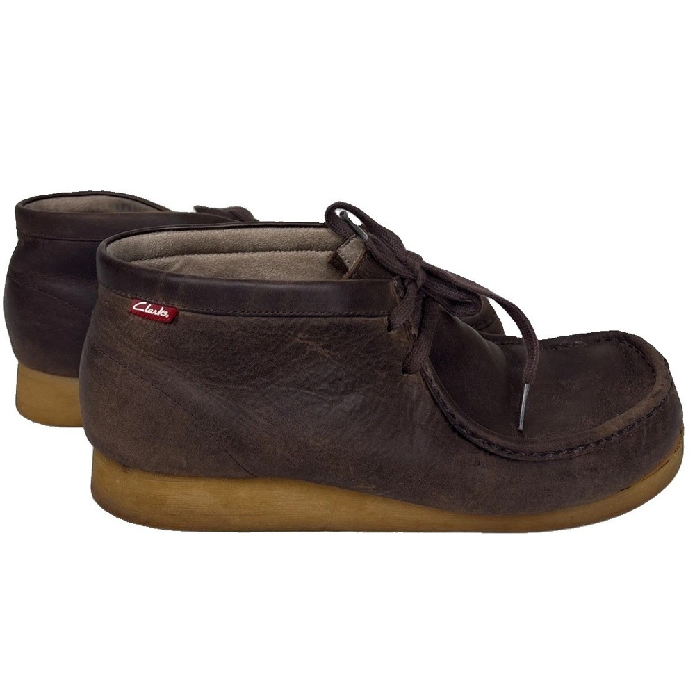 Clarks Stinson Leather Wallabee Shoes Mens 11M Brown Beeswax Preppy